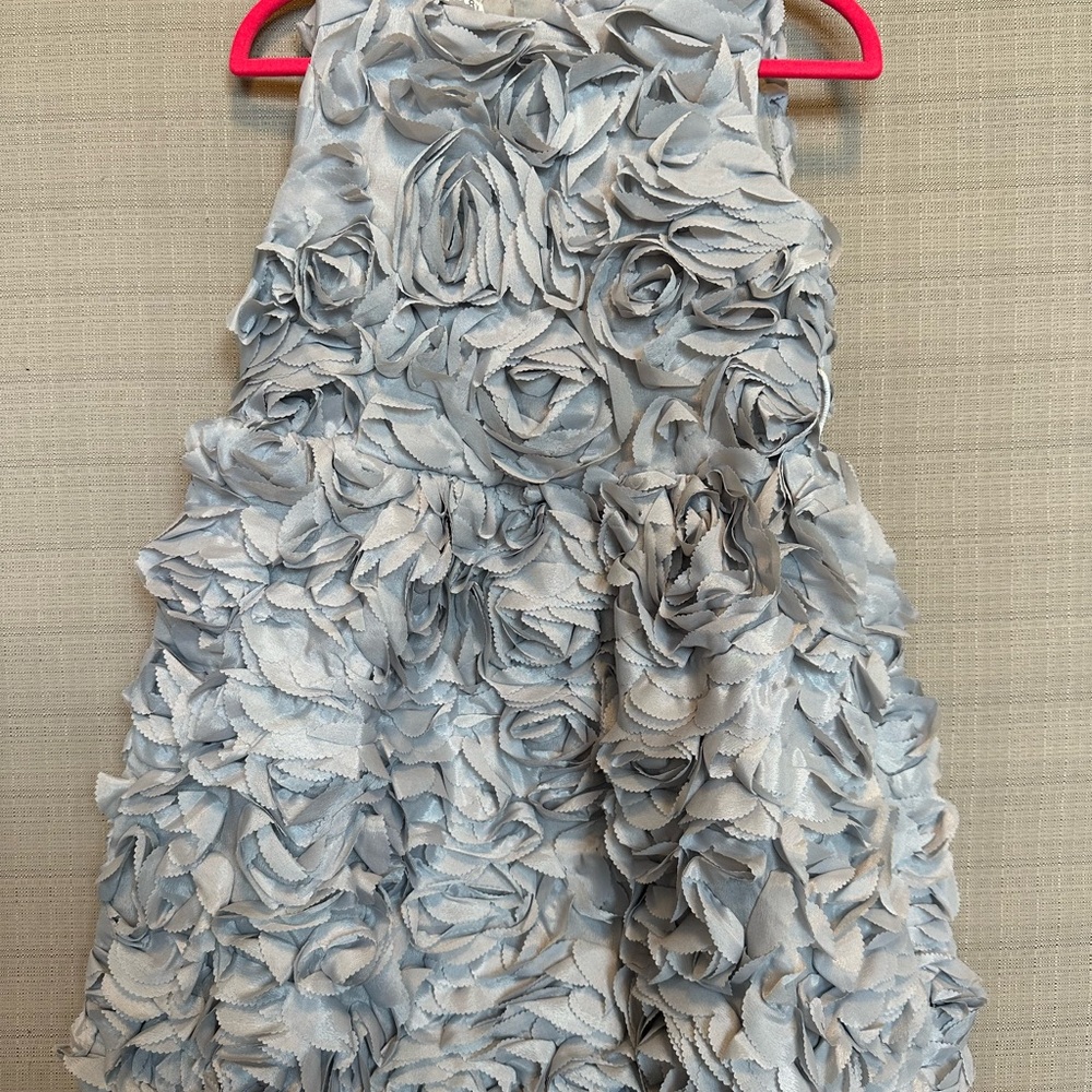 Elegant Floral Kids Dress in Gray